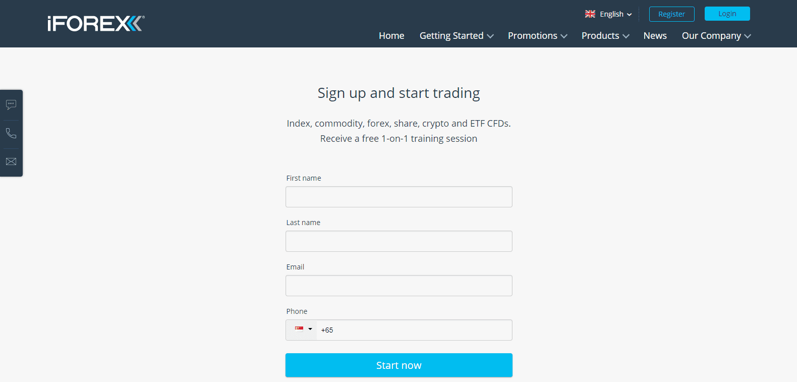 iForex Review account opening info